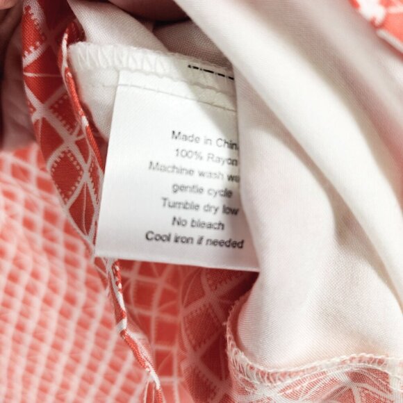 Carve Designs Skirt Geometric Design Pull On Womens Size M Orange Ruffle Hem‎ - Picture 6 of 7